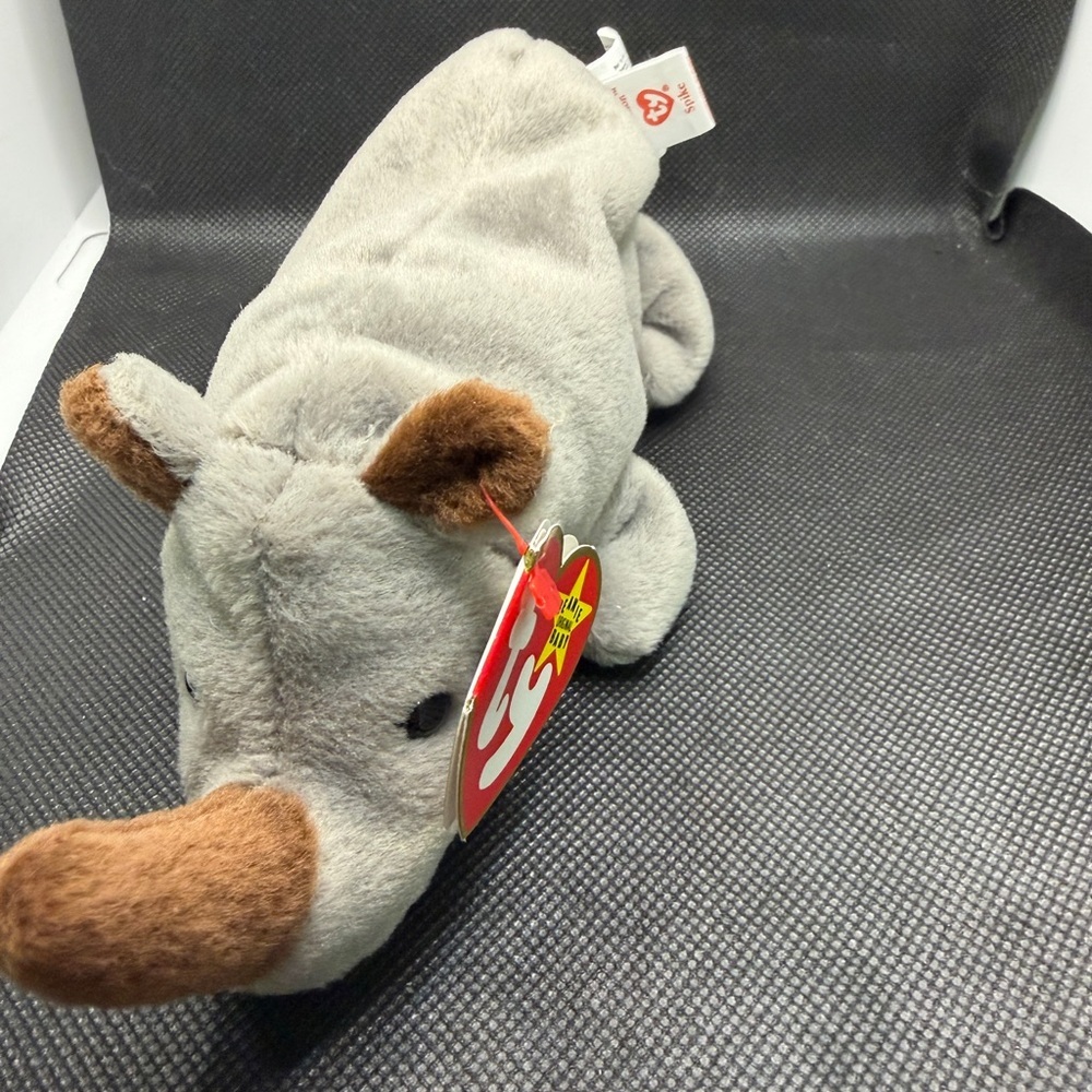 Ty‎ Beanie Baby Spike Rhino 1996 Style 4060 PVC Pellets With Tag Vintage Plush